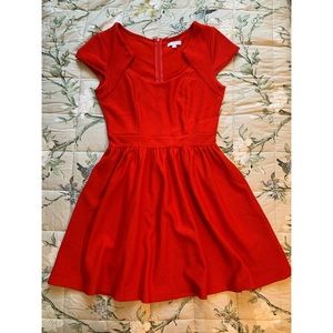 Francesca’s Red Cap Sleeve Dress